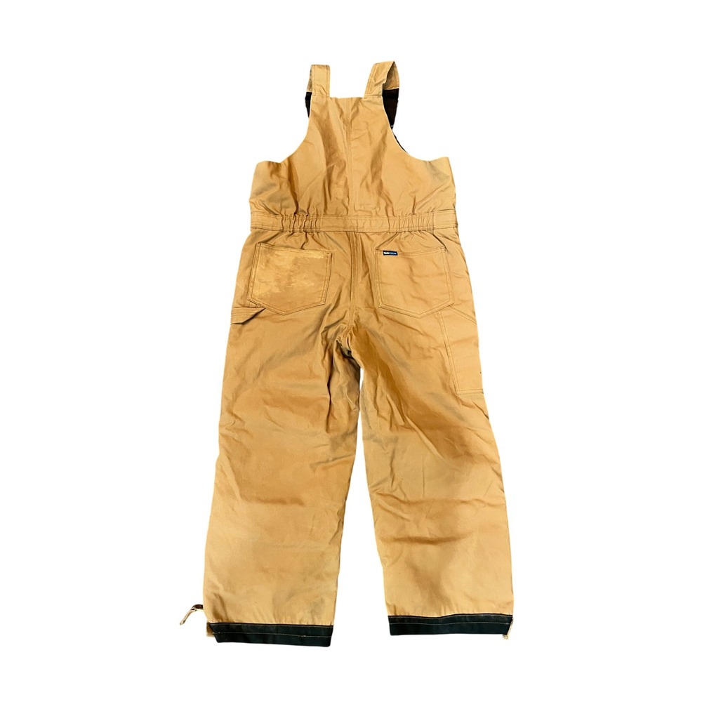 Walls Workwear Bib Overalls Mens Brown Insulated Quilted Duck Canvas L Short